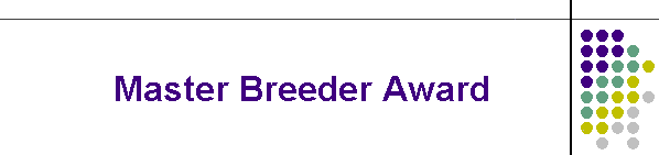 Master Breeder Award